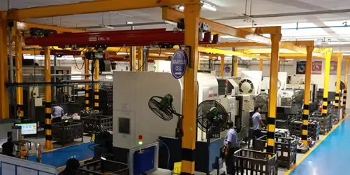 Machine Shop with CNC Equipment for Precision Casting Component Machining